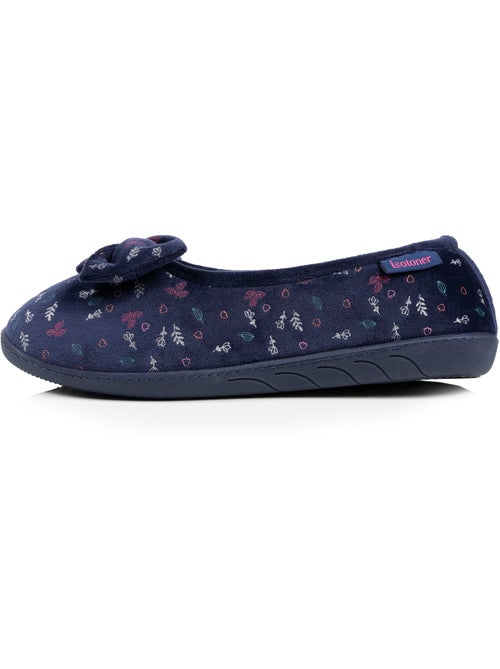 Chaussons ballerines microvelours semelle ergonomique mousse femme - Kiabi Chaussons ballerines microvelours semelle ergonomique mousse femme - Kiabi