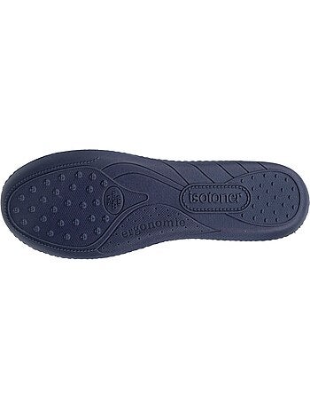 Chaussons ballerines microvelours semelle ergonomique mousse femme Isotoner