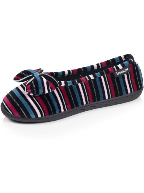 Chaussons ballerines microvelours semelle ergonomique, mousse femme Isotoner - Kiabi Chaussons ballerines microvelours semelle ergonomique, mousse femme Isotoner - Kiabi