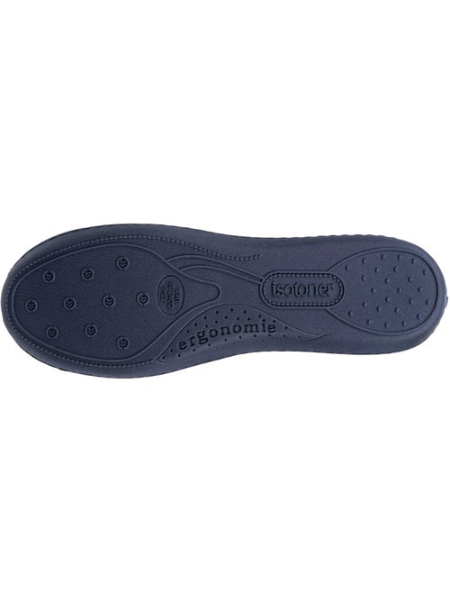 Chaussons ballerines microvelours semelle ergonomique soutien femme Isotoner - Kiabi