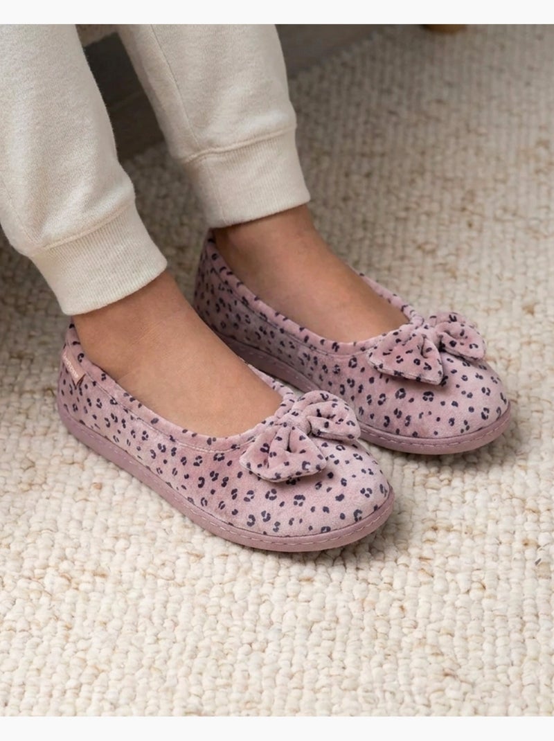 Chaussons ballerines microvelours semelle ergonomique soutien femme Isotoner Blush - Kiabi