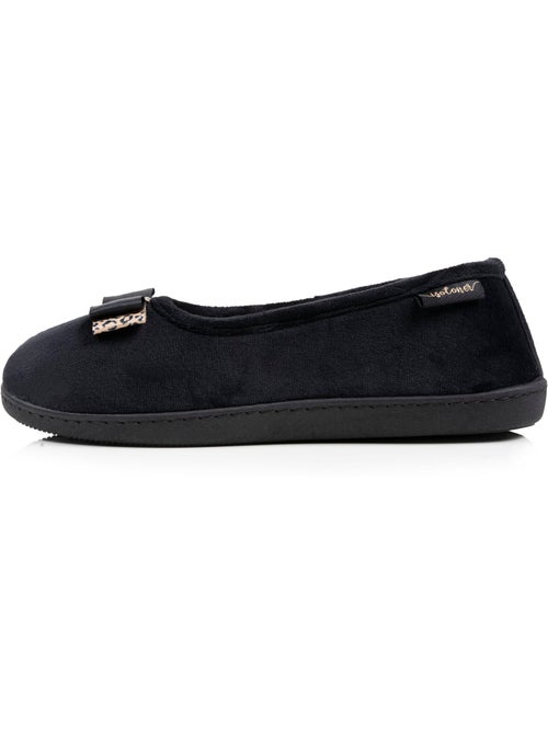 Chaussons ballerines microvelours semelle ergonomique soutien femme Isotoner - Kiabi