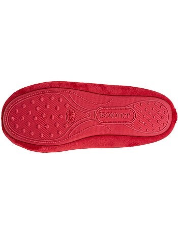 Chaussons ballerines velours semelle ultra souple mousse à mémoire forme femme Isotoner
