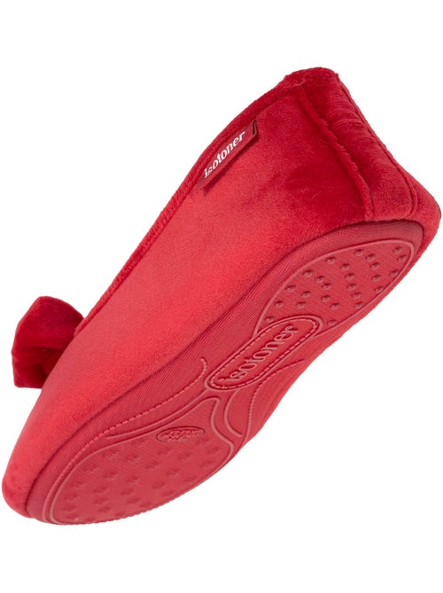 Chaussons ballerines microvelours semelle ultra souple mousse femme Isotoner - Kiabi