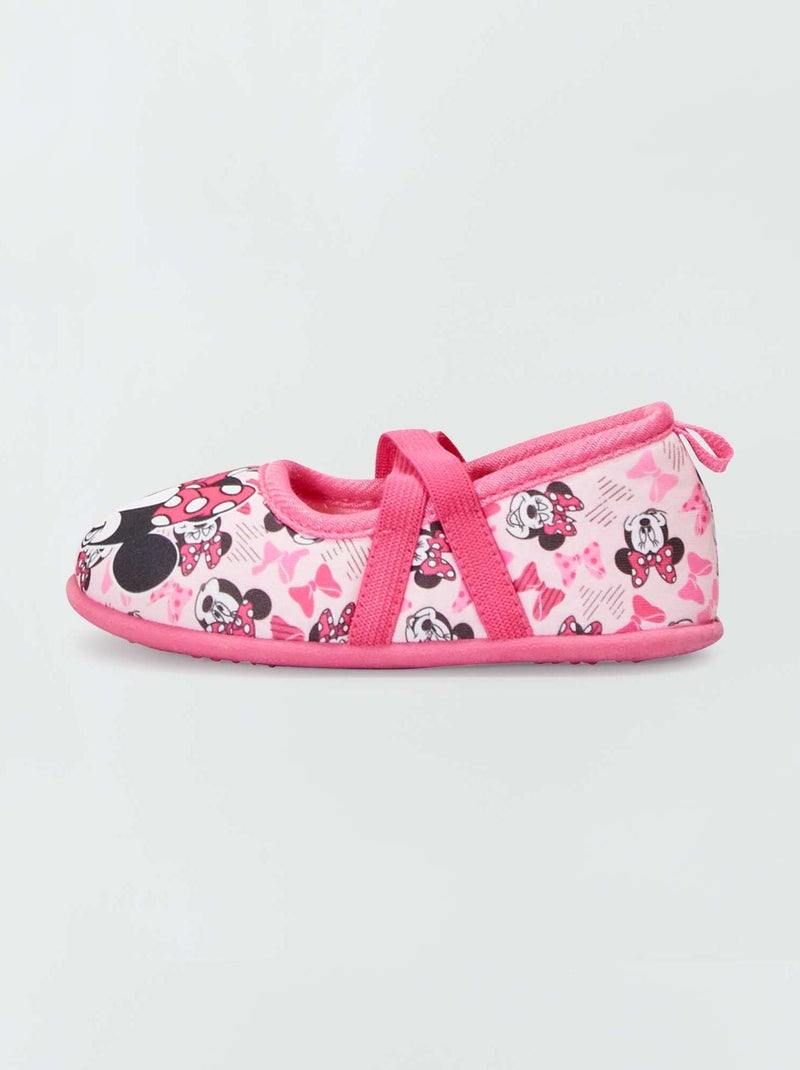 Chaussons ballerines 'Minnie' rose - Kiabi