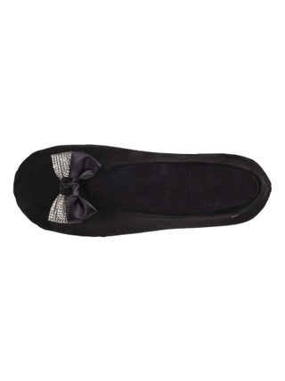 Chaussons Ballerines Femme Isotoner - Semelle à Mémoire De Forme, Velours Doux, Taille 40