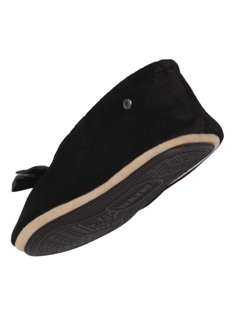 Chaussons ballerines Nœud bijou femme Isotoner Noir - Kiabi