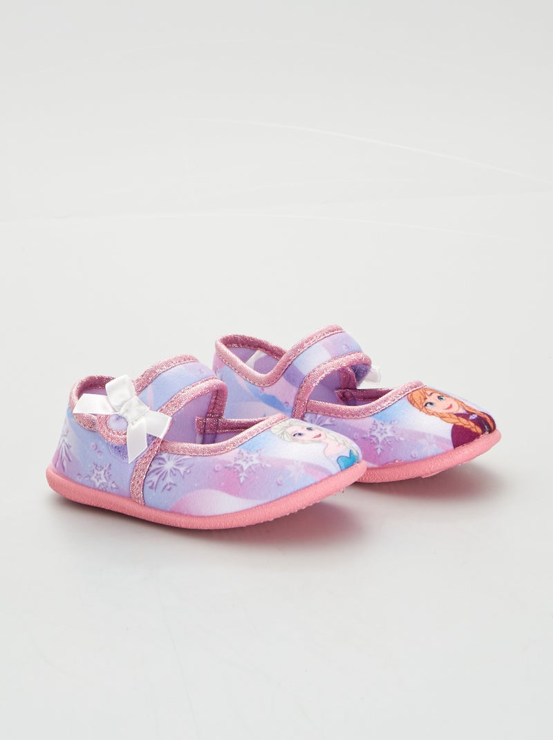 Chaussons ballerines 'Reines des Neiges' Rose - Kiabi