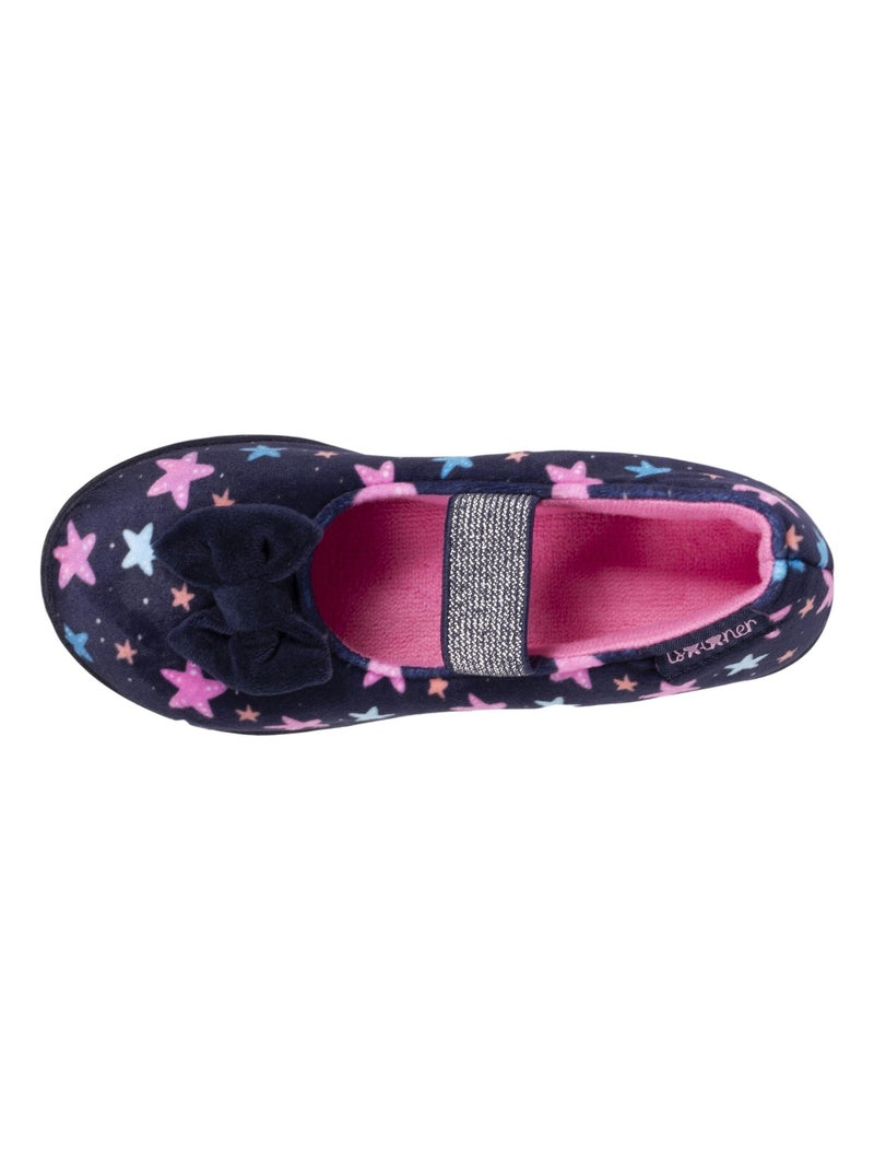 Chaussons Ballerines semelle antidérapante Bleu Rose - Kiabi