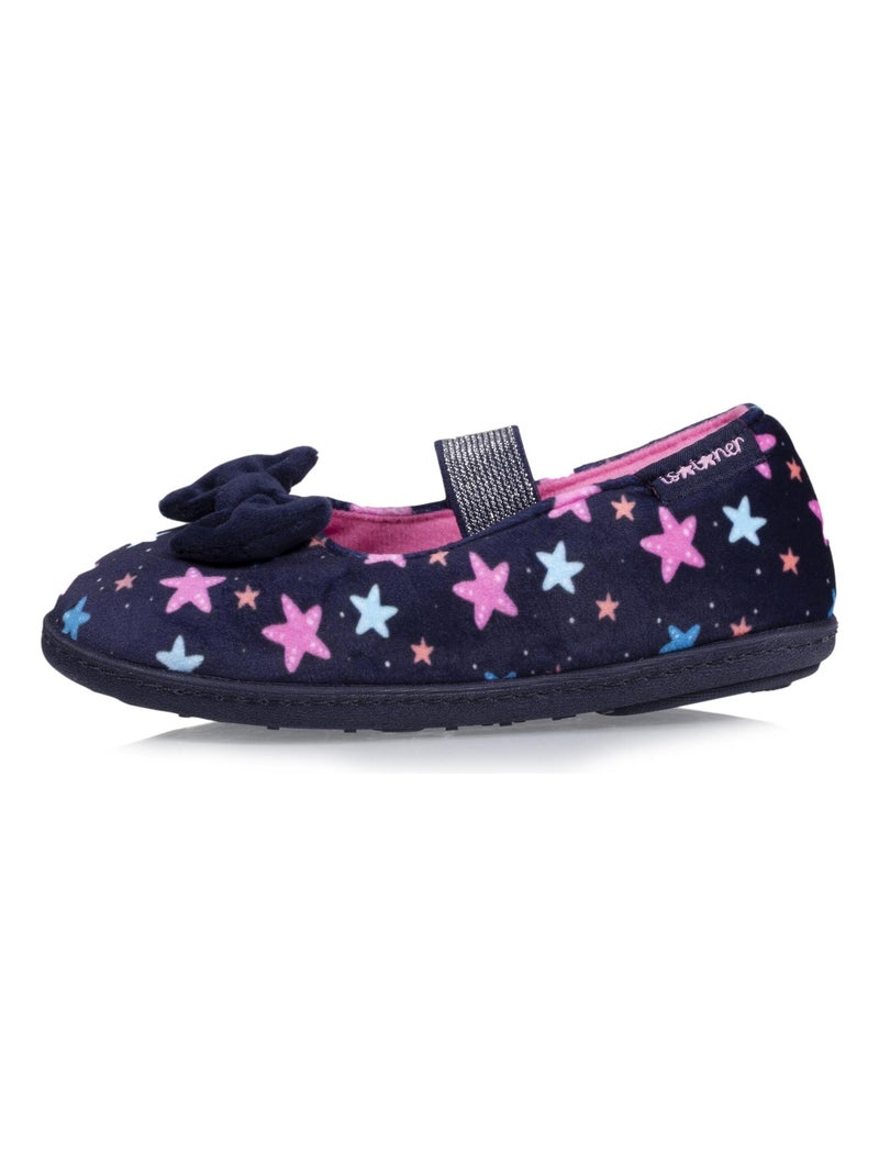 Chaussons Ballerines semelle antidérapante Bleu Rose - Kiabi