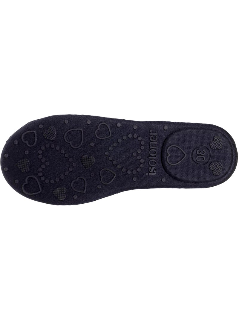 Chaussons ballerines semelle antidérapante fille Isotoner Bleu Blanc - Kiabi