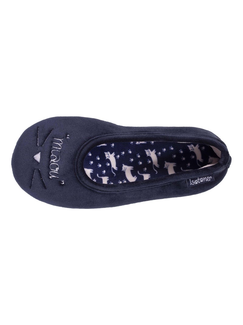 Chaussons ballerines Semelle antidérapante fille Isotoner Bleu marine - Kiabi