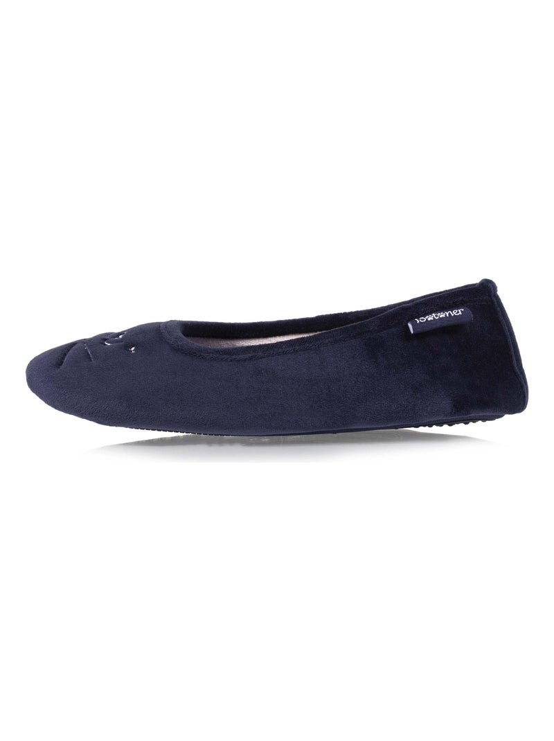Chaussons ballerines Semelle antidérapante fille Isotoner Bleu marine - Kiabi