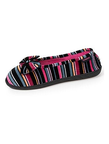 Chaussons ballerines semelle ergonomique confortables, femme Isotoner
