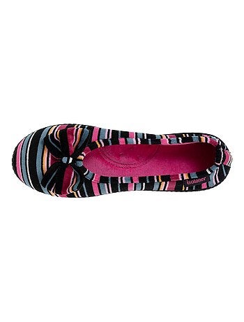 Chaussons ballerines semelle ergonomique confortables, femme Isotoner