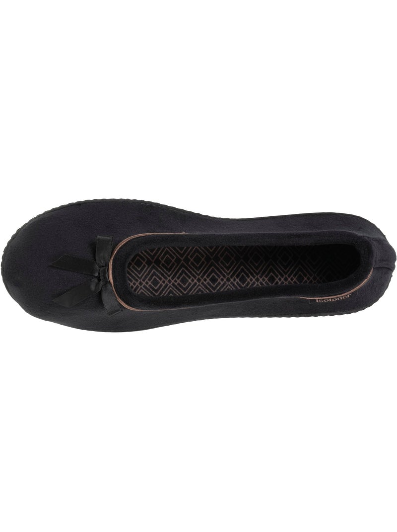 Chaussons ballerines semelle ergonomique confortables, femme isotoner Noir - Kiabi