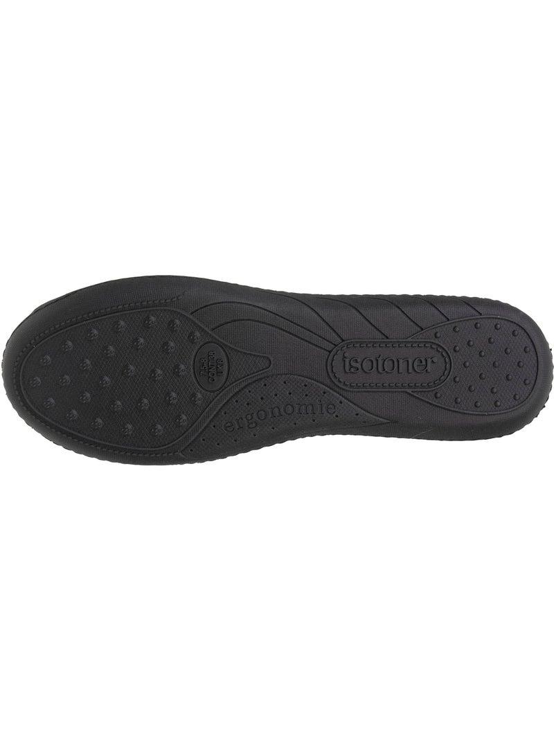Chaussons ballerines semelle ergonomique confortables, femme isotoner Noir - Kiabi