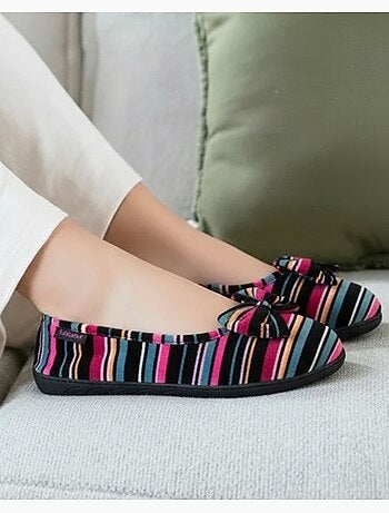 Chaussons ballerines semelle ergonomique confortables, femme