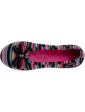 Chaussons ballerines semelle ergonomique confortables, femme