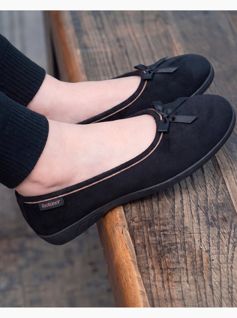 Chaussons ballerines semelle ergonomique confortables, femme Noir - Kiabi