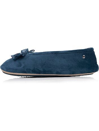 Chaussons ballerines semelle intérieure moelleuse et femme isotoner
