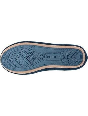 Chaussons ballerines semelle intérieure moelleuse et femme isotoner