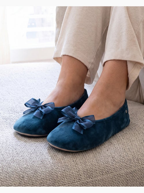 Chaussons ballerines semelle intérieure moelleuse et femme isotoner - Kiabi