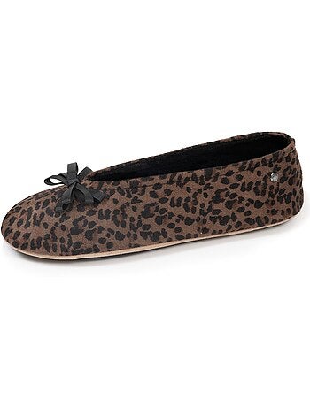 Chaussons ballerines semelle intérieure moelleuse et femme isotoner