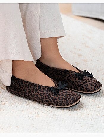 Chaussons ballerines semelle intérieure moelleuse et femme isotoner