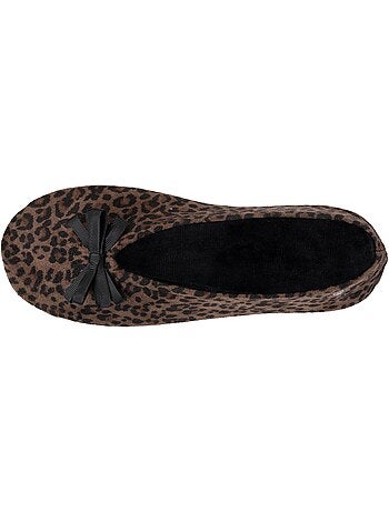 Chaussons ballerines semelle intérieure moelleuse et femme isotoner