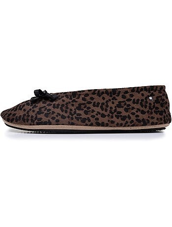 Chaussons ballerines semelle intérieure moelleuse et femme isotoner