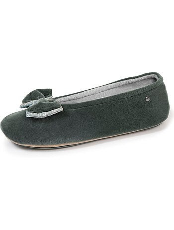 Chaussons ballerines semelle intérieure moelleuse et femme isotoner