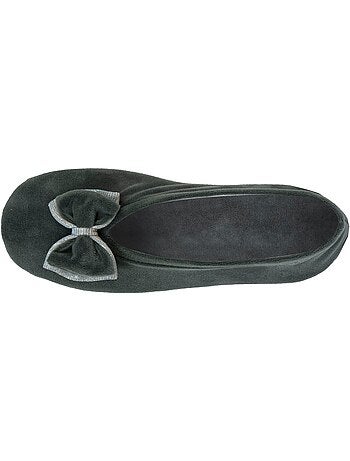 Chaussons ballerines semelle intérieure moelleuse et femme isotoner