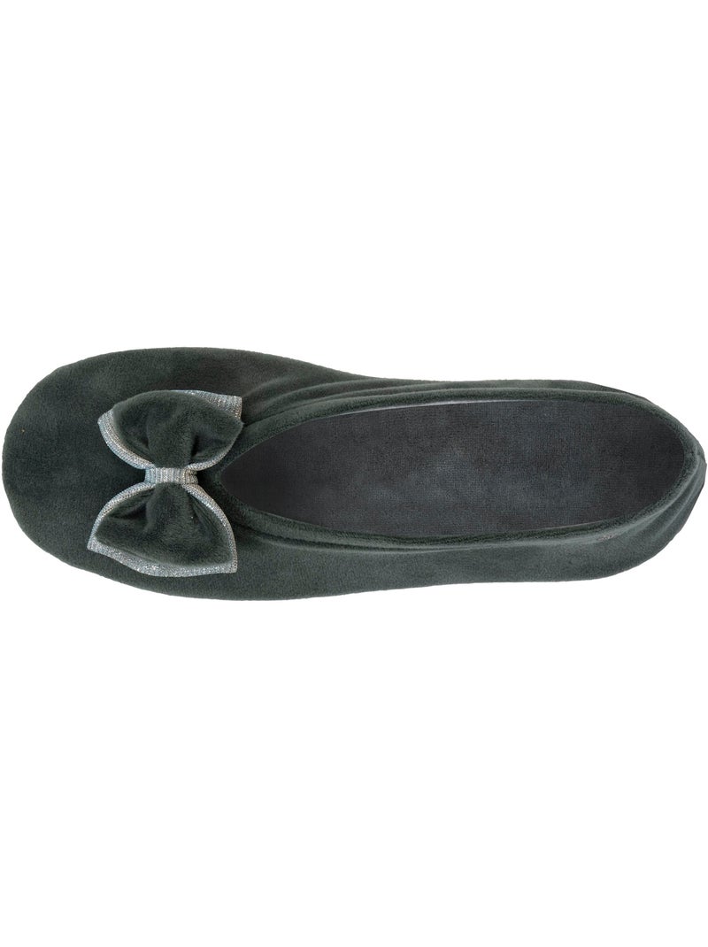 Chaussons ballerines semelle intérieure moelleuse et femme isotoner Vert clair - Kiabi