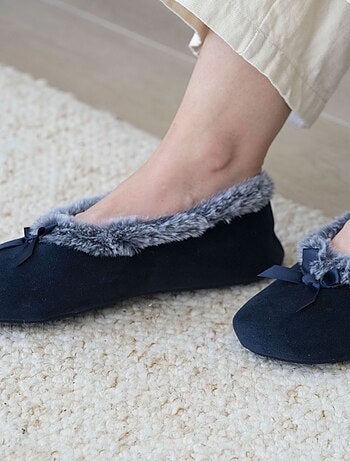 Chaussons ballerines semelle ultra-souple, confortables, femme Isotoner