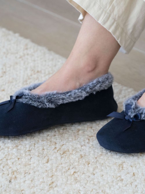 Chaussons ballerines semelle ultra-souple, confortables, femme Isotoner - Kiabi