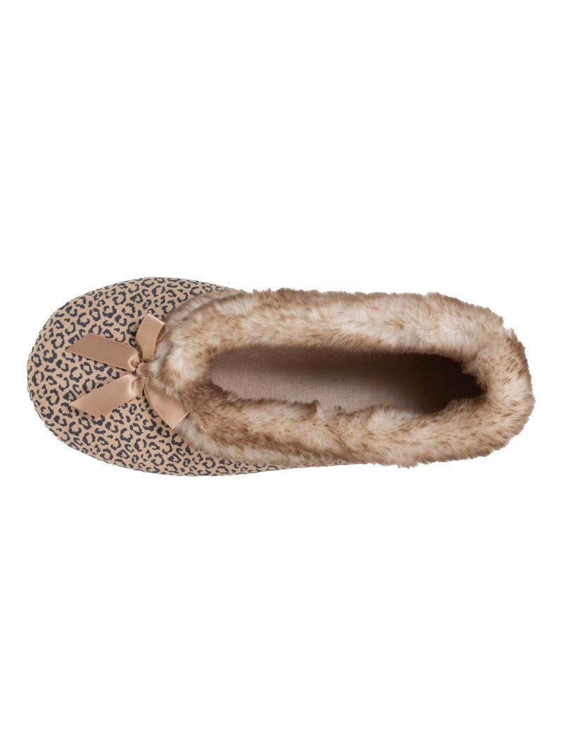 Chaussons ballerines semelle ultra-souple, confortables, femme Isotoner Noir Marron - Kiabi
