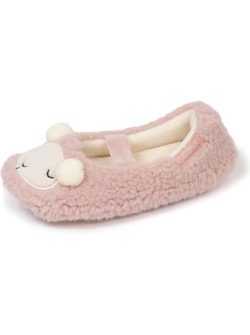 Chaussons ballerines sherpa, semelle antidérapante fille isotoner - Kiabi