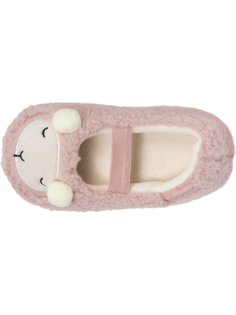 Chaussons ballerines sherpa, semelle antidérapante fille isotoner Rose clair - Kiabi