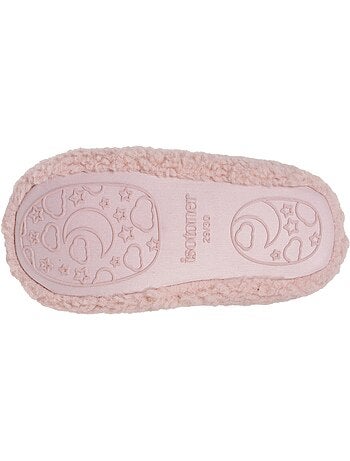 Chaussons ballerines sherpa, semelle antidérapante fille