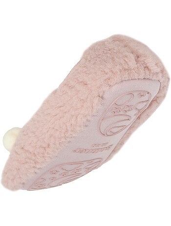 Chaussons ballerines sherpa, semelle antidérapante fille