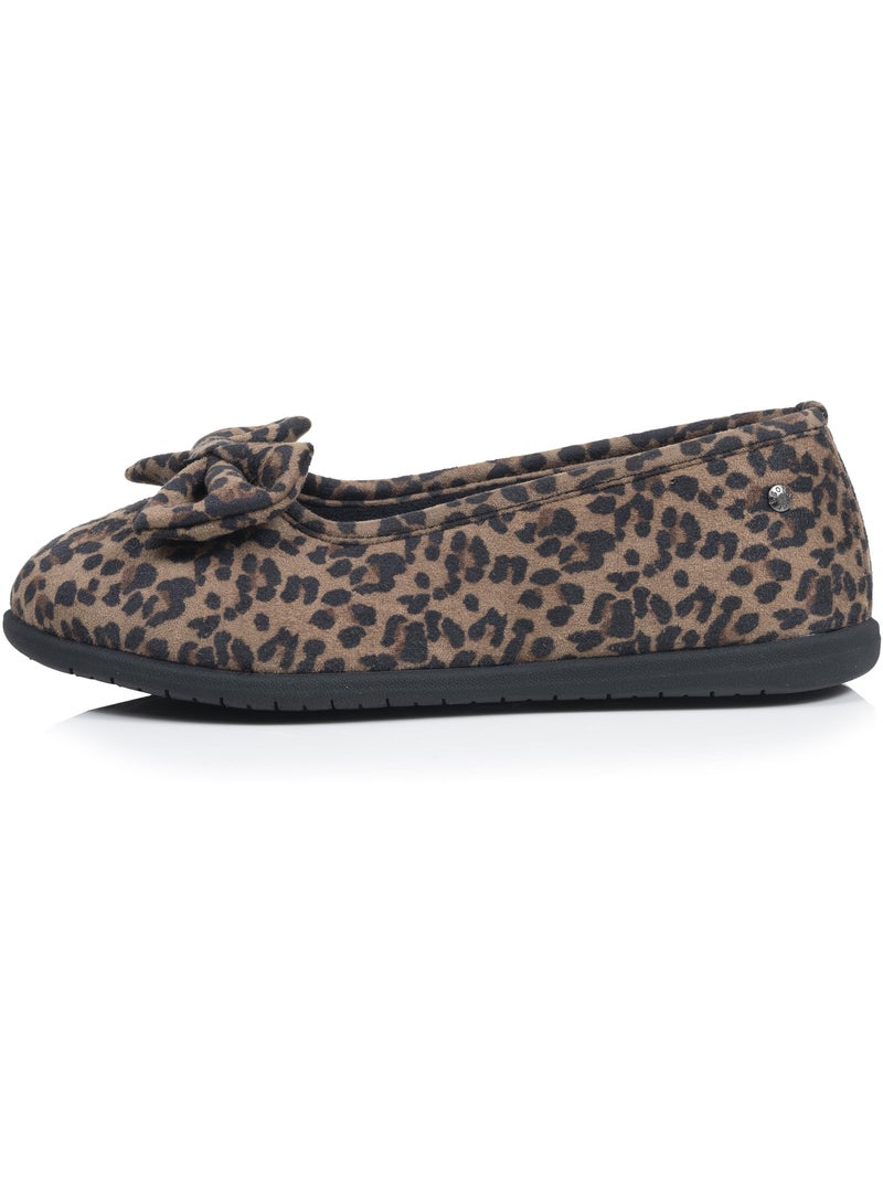Chaussons ballerines souples, ultra confortables et légers, femme isotoner Noir Marron - Kiabi