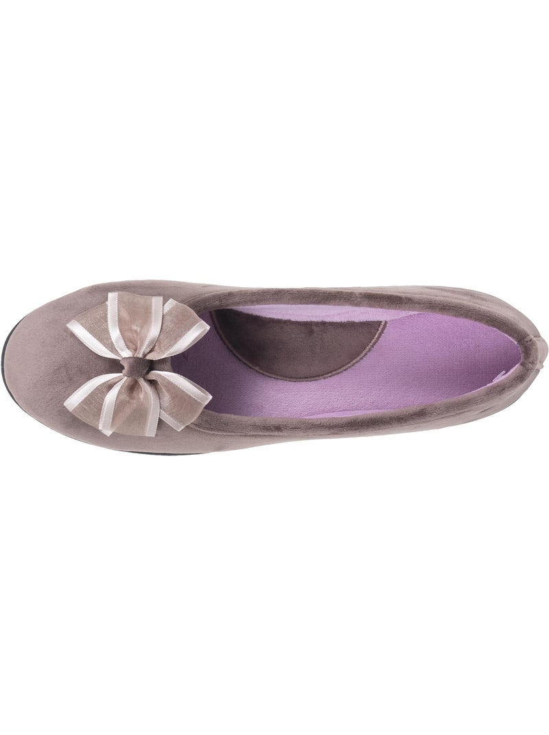 Chaussons ballerines souples, ultra confortables et légers, femme isotoner Taupe - Kiabi
