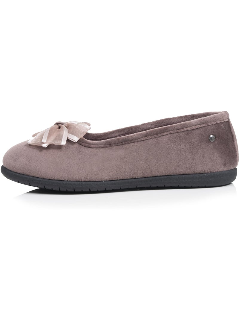 Chaussons ballerines souples, ultra confortables et légers, femme isotoner Taupe - Kiabi