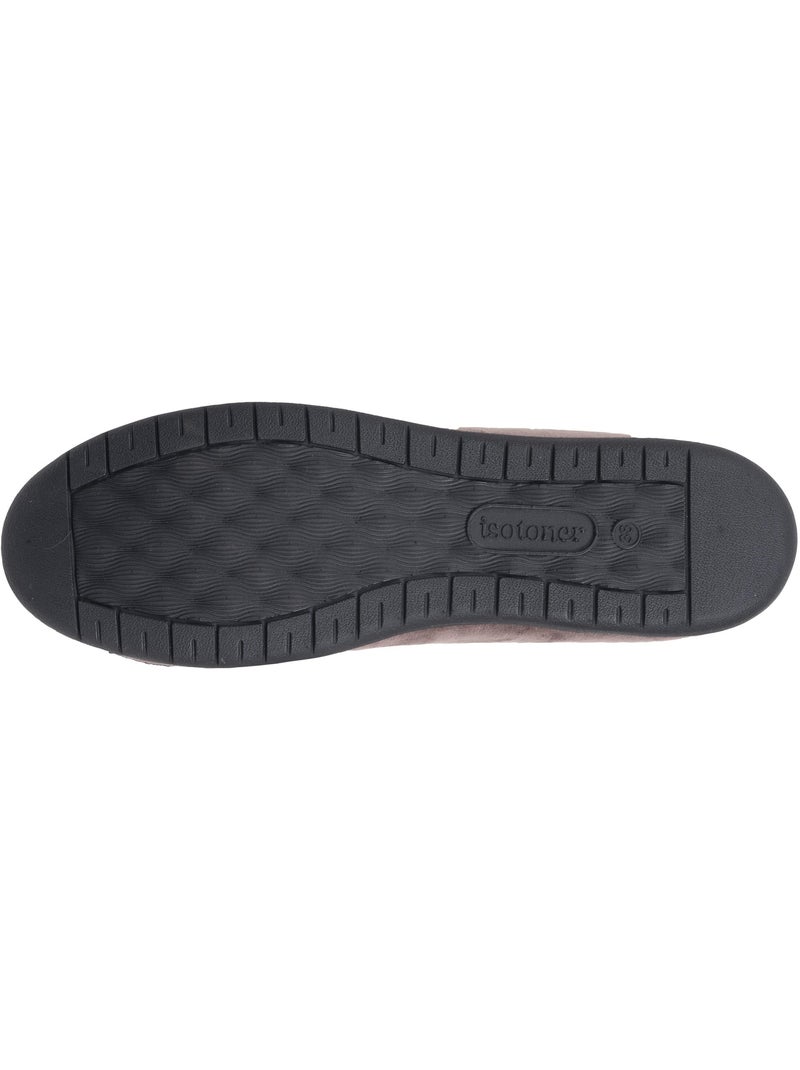 Chaussons ballerines souples, ultra confortables et légers, femme isotoner Taupe - Kiabi