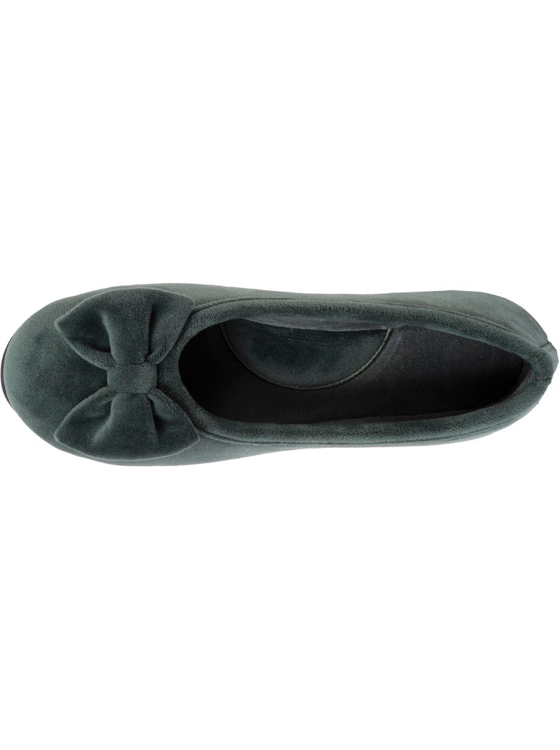 Chaussons ballerines souples, ultra confortables et légers, femme isotoner Vert clair - Kiabi