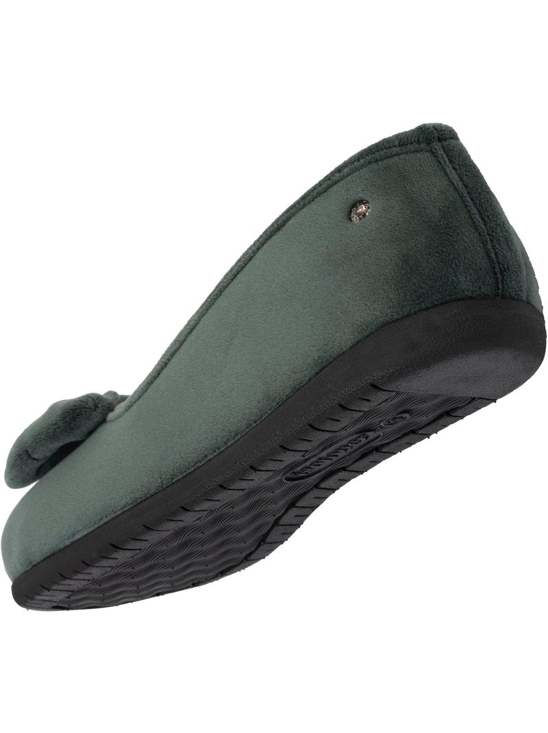 Chaussons ballerines souples, ultra confortables et légers, femme isotoner Vert clair - Kiabi