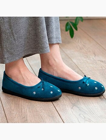 Chaussons ballerines souples, ultra confortables et légers, technologie everywear, femme Isotoner