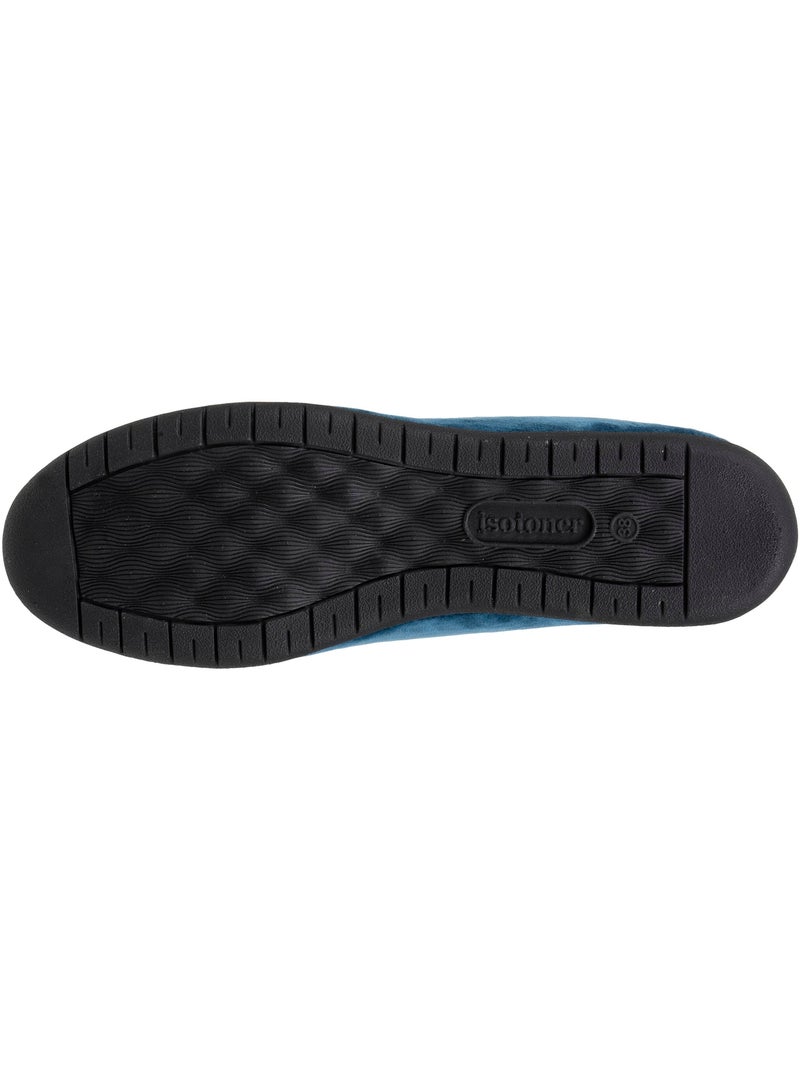 Chaussons ballerines souples, ultra confortables et légers, technologie everywear, femme Isotoner Bleu canard - Kiabi