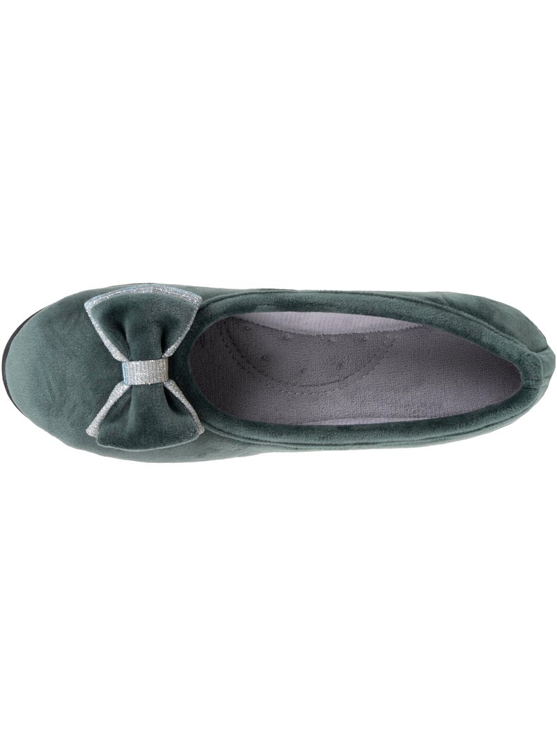 Chaussons ballerines souples, ultra confortables et légers, technologie everywear, femme Isotoner Vert Sauge - Kiabi